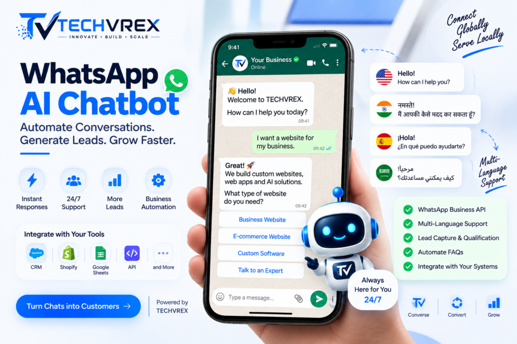 whatsapp multilingual ai chatbot techvrex